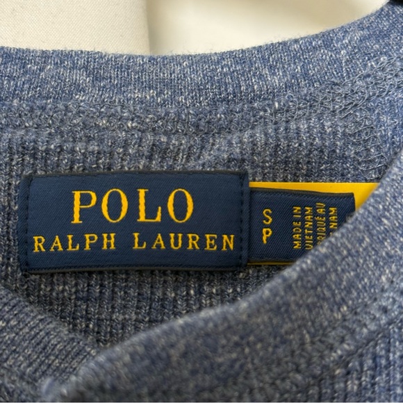 Polo Ralph Lauren Waffle-Knit Henley Maxi Dress Blue Western Boho Small - Picture 4 of 14